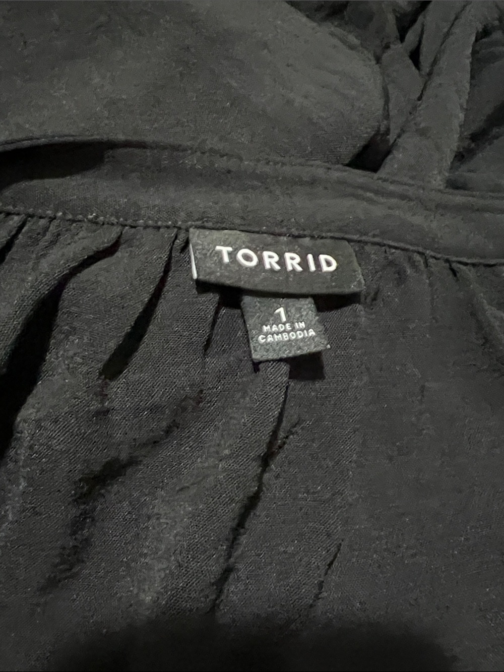Torrid Raglan Ruffle Peplum Top - Picture 5 of 6